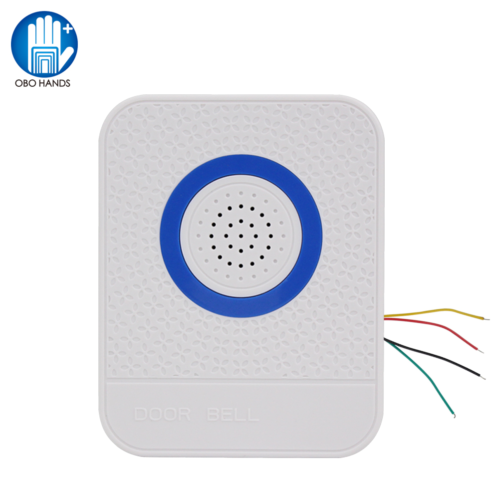 Home Security Ring System - 4 Kabel Kabel Putih Bel Pintu