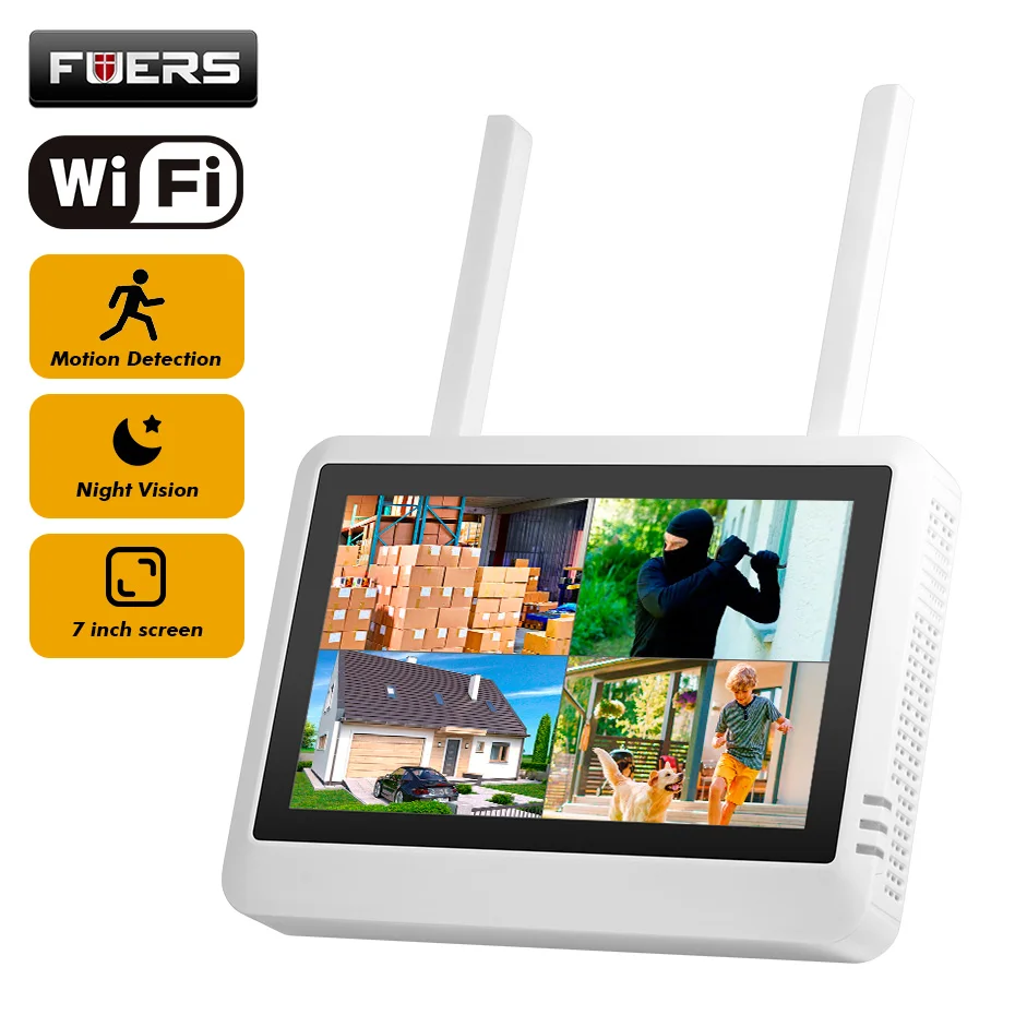 Home Security System - Sistem Keamanan NVR Nirkabel FUERS 8CH