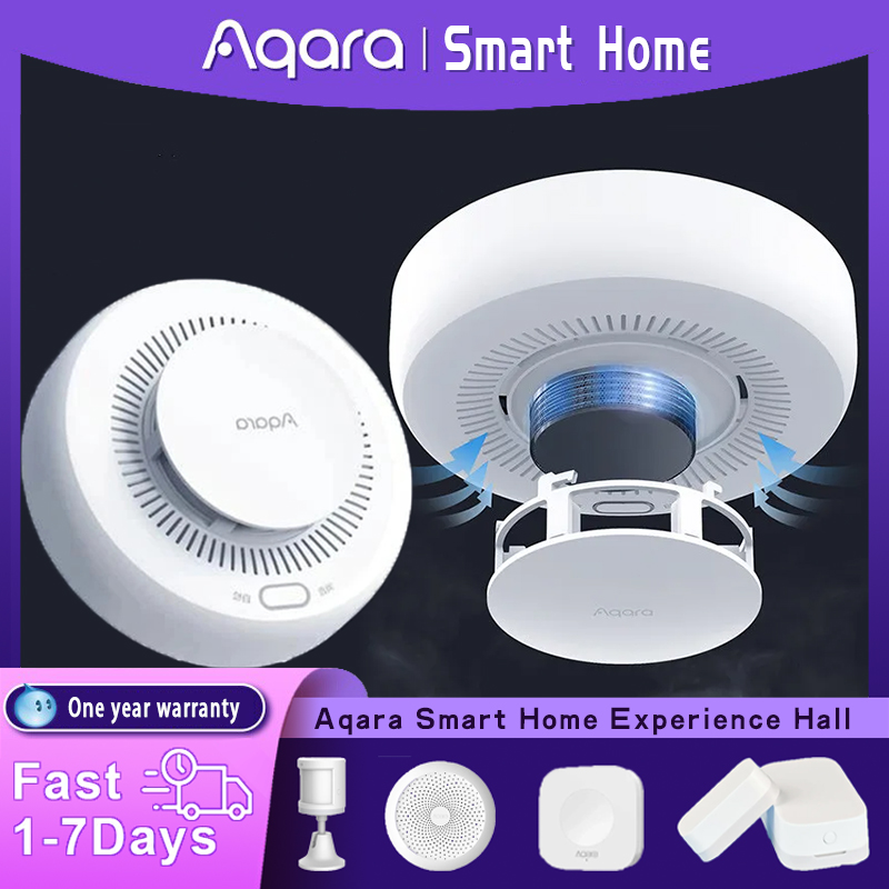 Home Security Xiaomi - Aqara Sensor detektor asap cerdas, Monitor