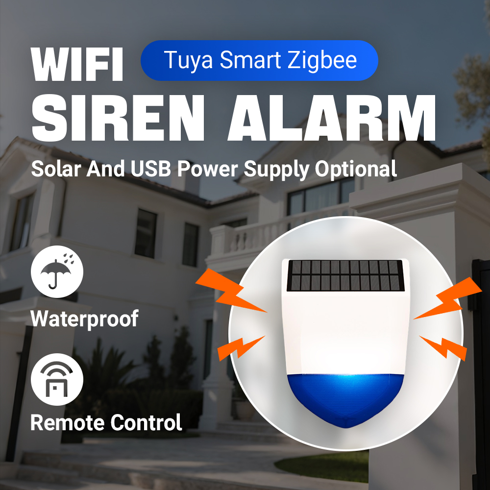 Alarm Siren Outdoor - Tuya Smart Zigbee/Wifi Siren Alarm Tahan