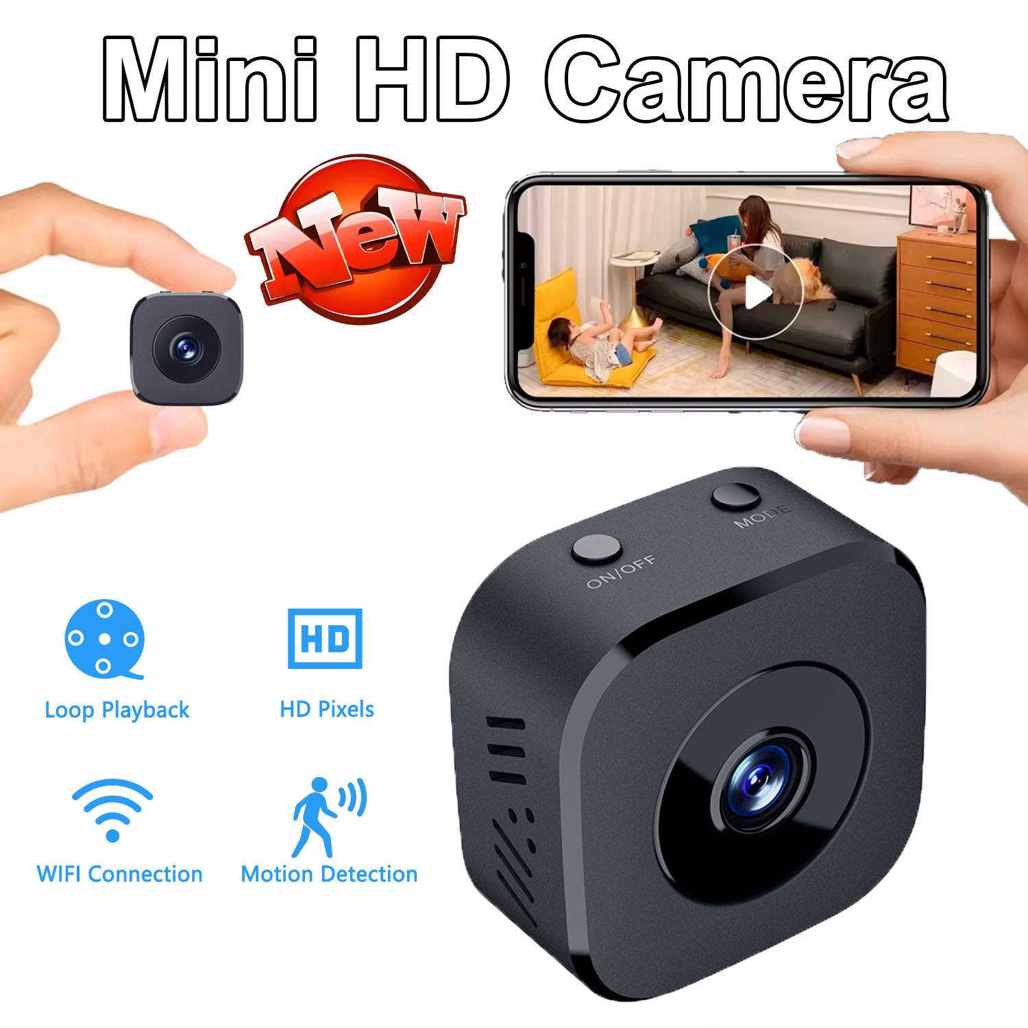 Home Security No Wifi Needed - Kamera Keamanan 4K Mini Penglihatan Malam