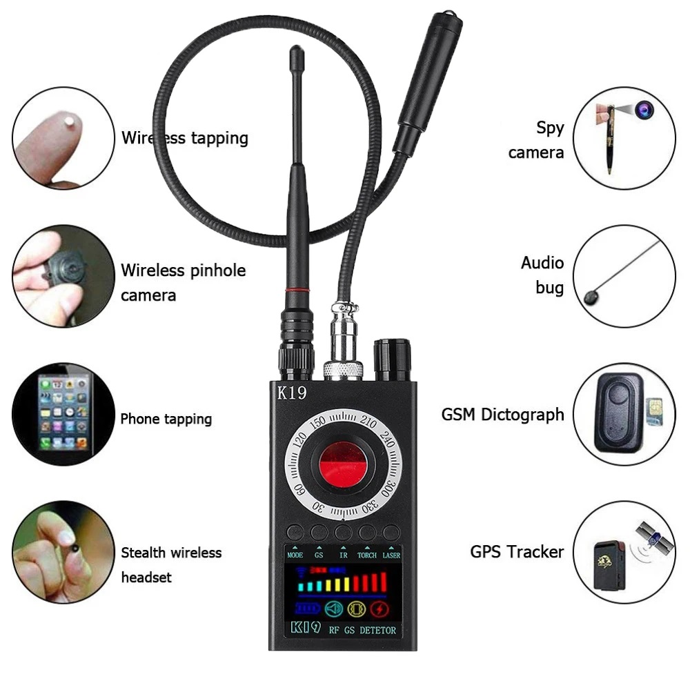 Home Security System - K19 + kamera tersembunyi menguping, detektor