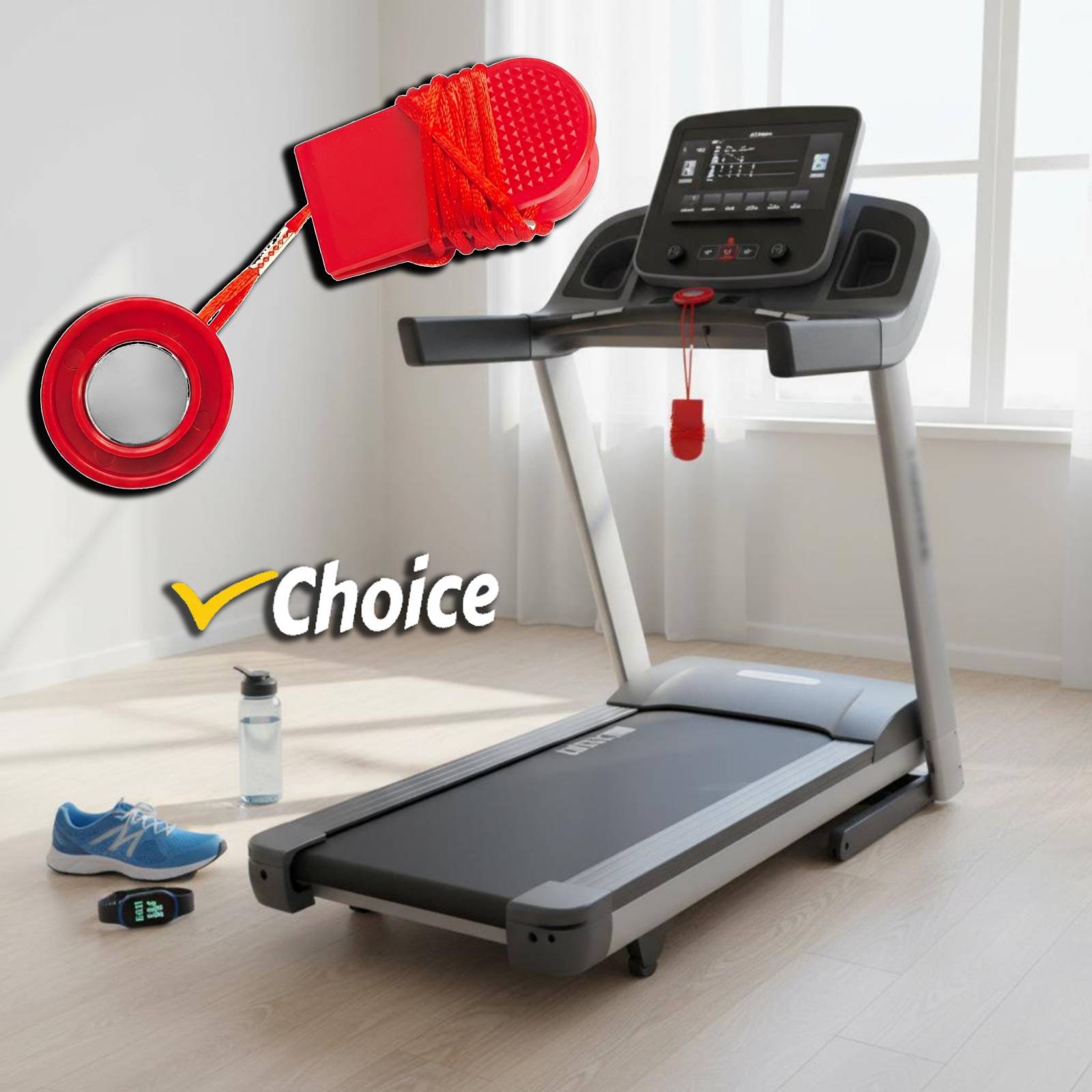 Home Security Service - Aksesoris Treadmill Tombol Darurat Kunci Pengaman