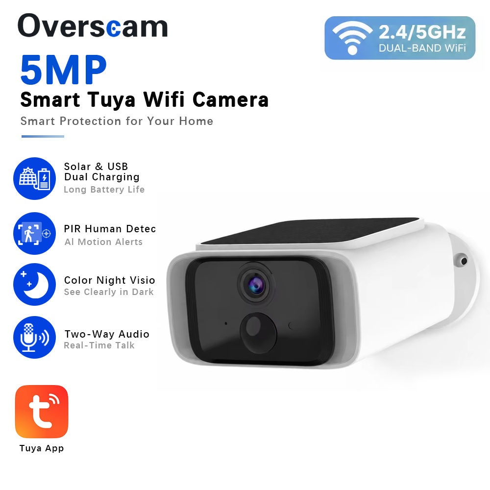 Home Security Wifi Camera - Kamera Keamanan Tenaga Surya Tuya 5MP