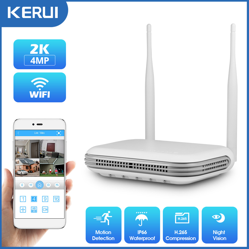Home Security Nvr - KERUI kamera IP WIFI keamanan luar