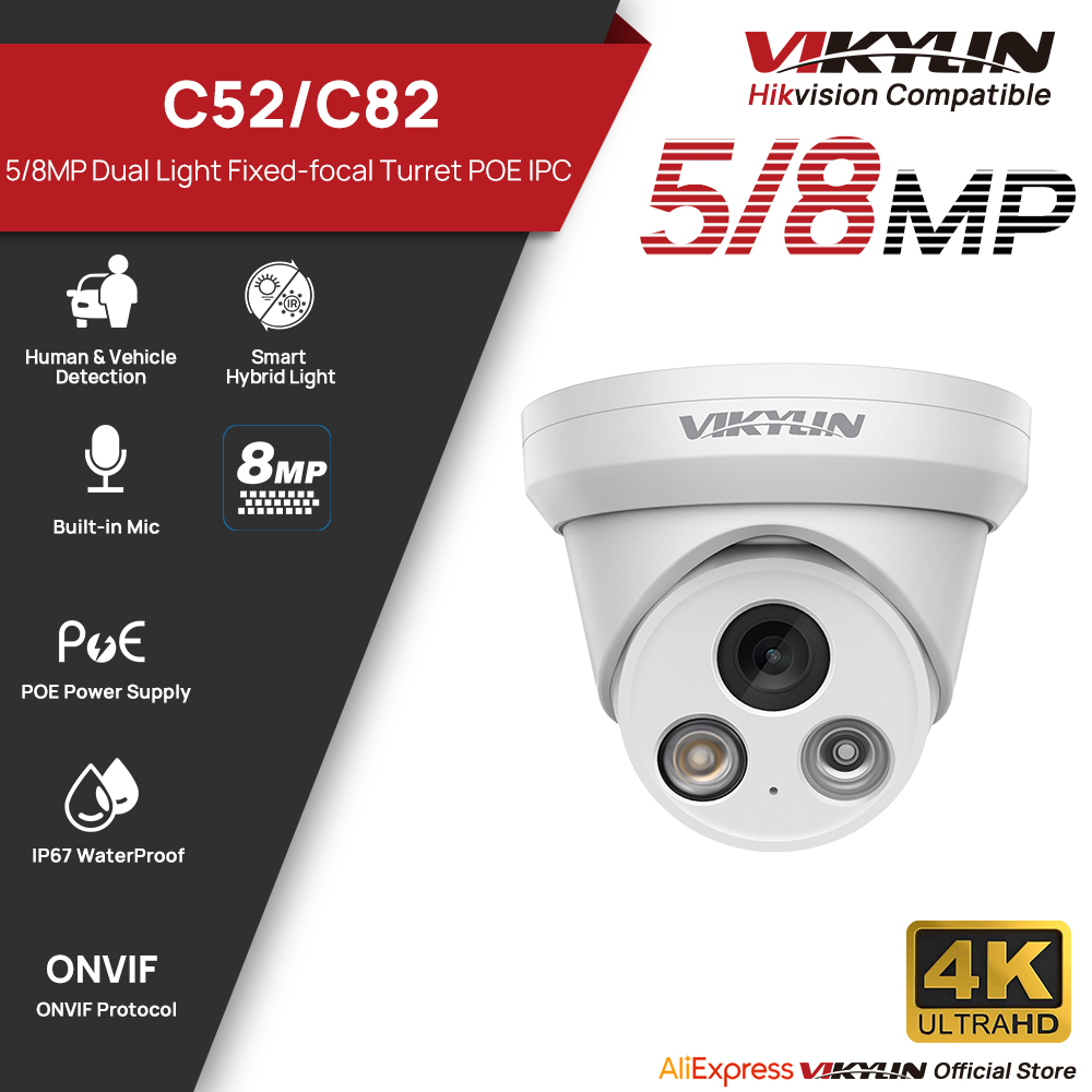 VIKYLIN Kamera IP 5/8MP 4K Lam - Home Security Service ulasan dan harga