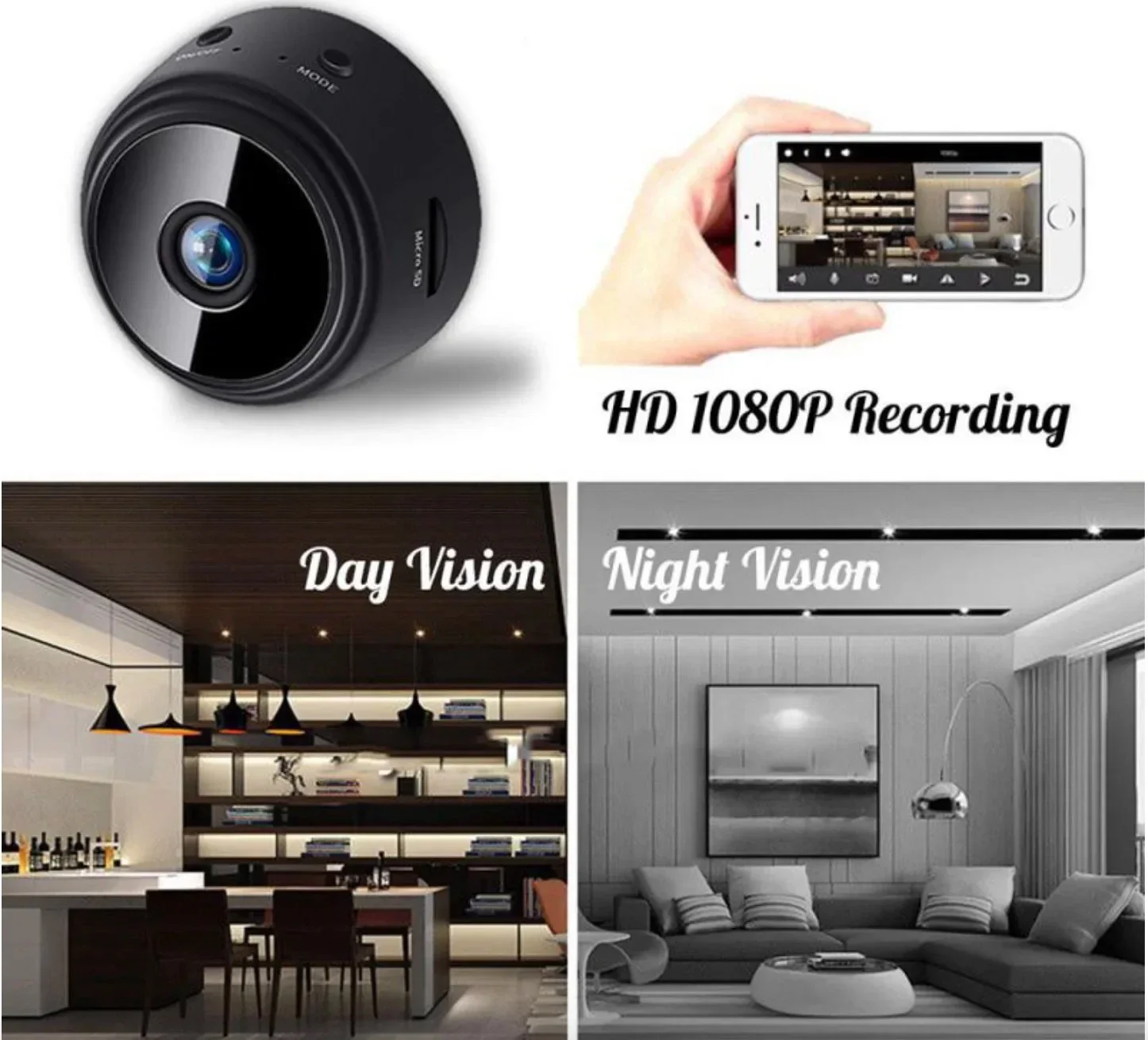 Kamera Mini OnePlus A9 1080P H - Home Security No Wifi Needed ulasan dan harga