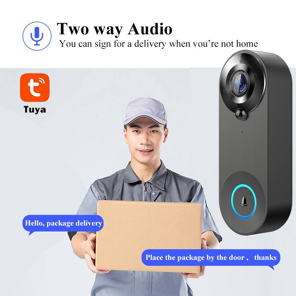 Tuya 1080P Bel Pintu WIFI Nirk - Home Security No Wifi Needed ulasan dan harga