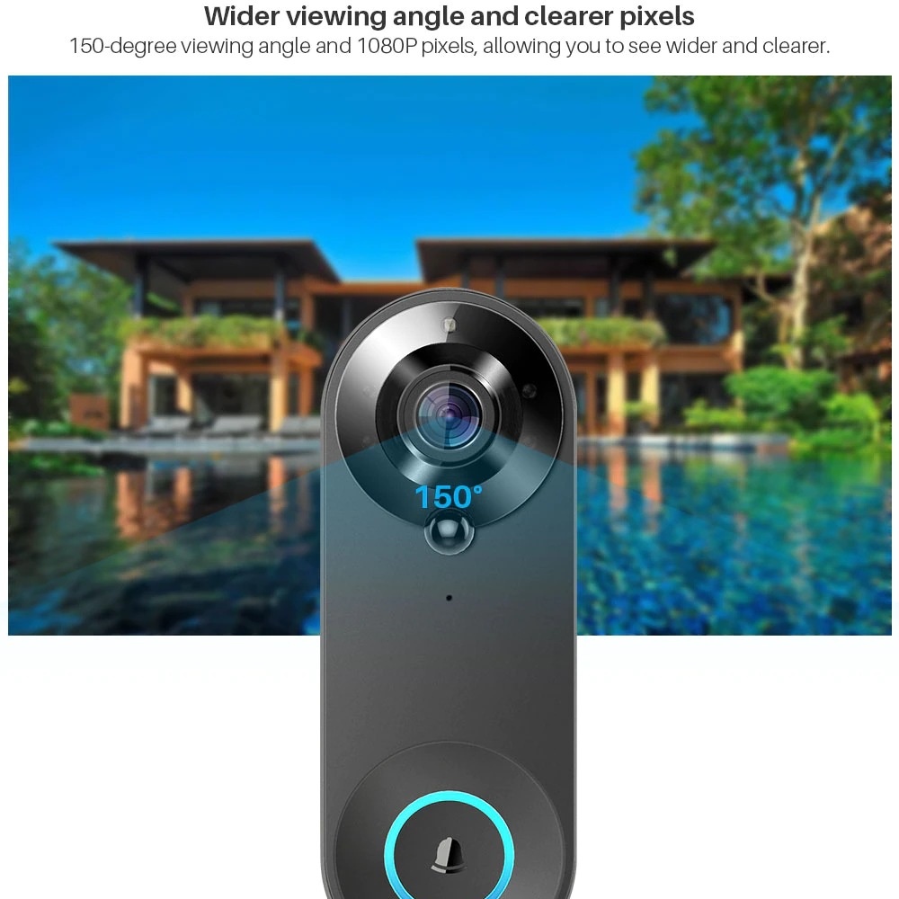 Tuya 1080P Bel Pintu WIFI Nirk - Home Security No Wifi Needed ulasan dan harga