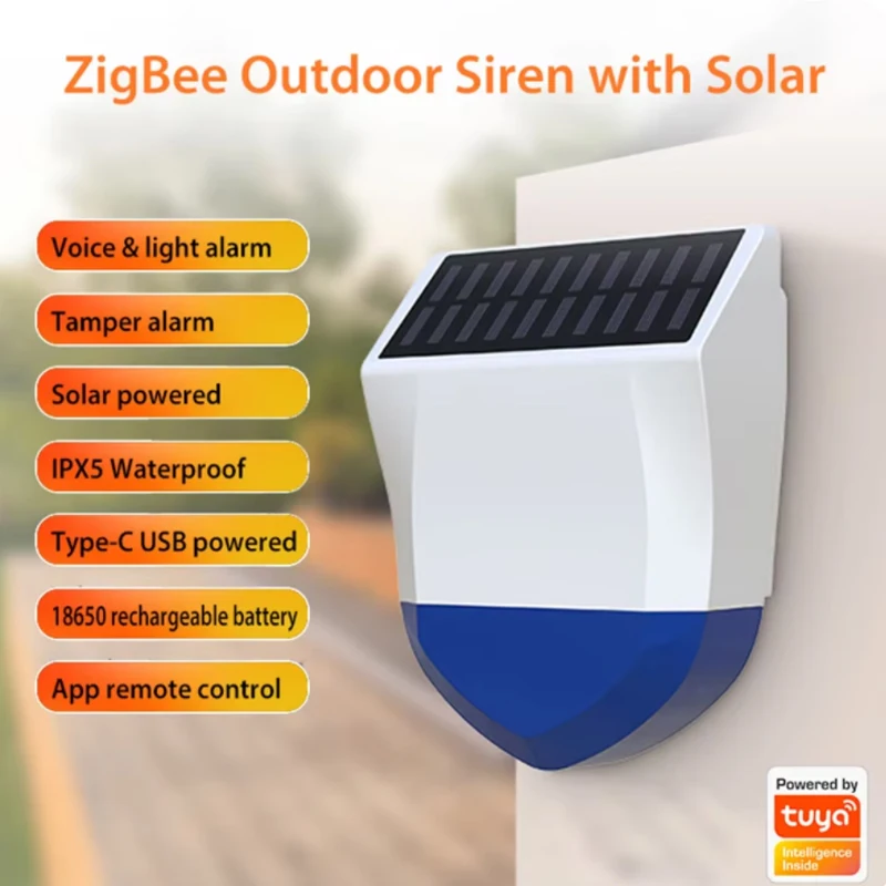 Tuya Smart Zigbee/Wifi Siren A - Alarm Siren Outdoor ulasan dan harga