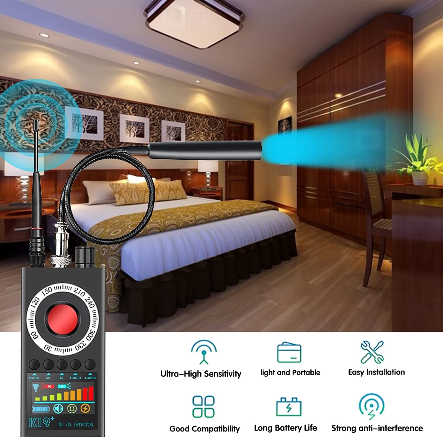 K19 + kamera tersembunyi mengu - Home Security System ulasan dan harga