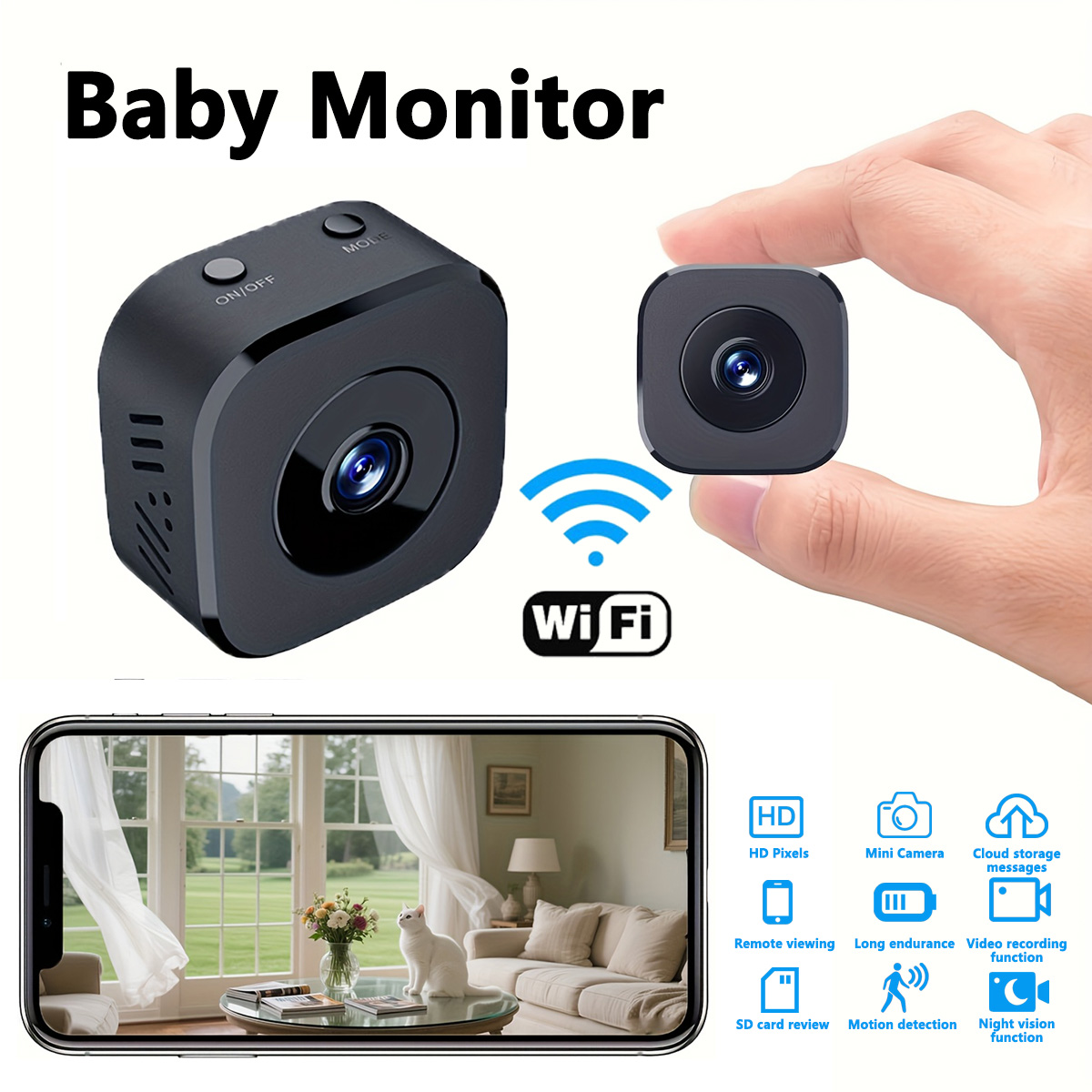 Kamera WiFi Mini HD 1080P Peng - Home Security Wifi Camera ulasan dan harga