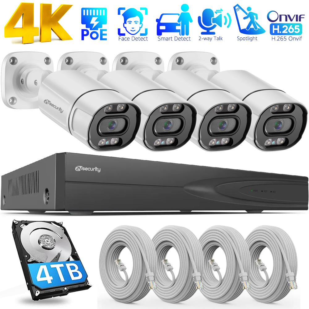 Sistem Kamera Keamanan PoE 4K  - Home Security And Camera System ulasan dan harga