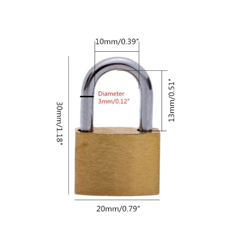 Gembok Kuningan dengan Kunci,  - Home Security Essential ulasan dan harga